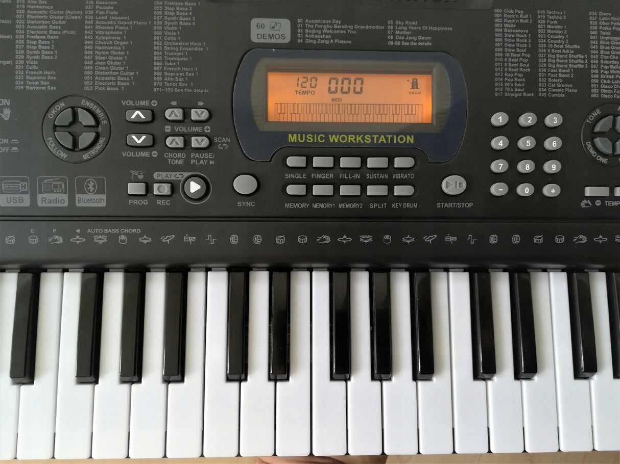 Keyboard Organy dla Dzieci Organki Stojak na Nuty Mikrofon do Nauki Gry