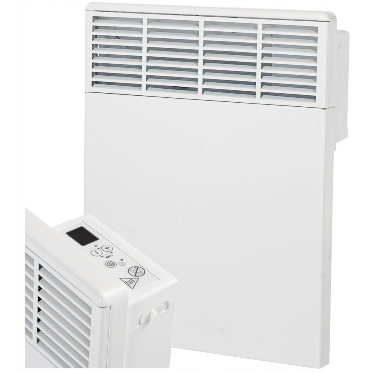 Grzejnik Elektryczny Termostat Programator Ścienny Biały 500W Wyświetlacz