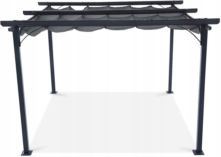 Pergola Ogrodowa Tarasowa Szara Dach Altana Pawilon Dach 3x4 M