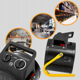Grzejnik Elektryczny Farelka Dmuchawa Nagrzewnica Termostat 3000W Czarna