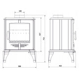Piec Kominek Piecyk Żeliwny P7 ECO 9,3kW Stalowy Czarny Koza Wolnostojący