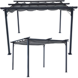 Pergola Ogrodowa Tarasowa Szara Dach Altana Pawilon Dach 3x4 M