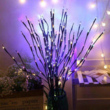 Gałązka 20 LAMPEK LED Baterie Do Wazonu WIELOKOLOROWE Gałązki Święta 70 cm