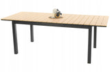 Duży Stół Ogrodowy Rozkładany Aluminiowy Prostokątny 8 Osób 160/210x90 cm