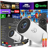PROJEKTOR RZUTNIK ANDROID TV WIFI FULL HD PRZENOŚNY SMART GŁOŚNIK OBROTOWY