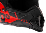 Kask Cross Enduro S Czerwony Quad MTB Homologacja EU Lekki Daszek