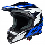 Kask Motocyklowy Cross Cup/Two + Gogle, Kominiarka, Niebieski L