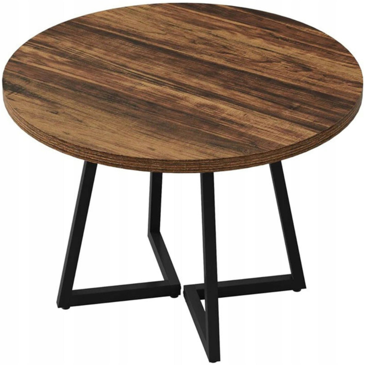 Stół Jadalniany HOGA-J0409 84x84x74 cm Czarno Brązowy Płyta MDF Solidny
