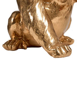 Lampa Goryl Harambe Złota Stołowa Unikatowa Mosiądz 21 cm Funkcjonalna