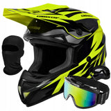Kask Motocyklowy Cassida Cross CUP/TWO HI VIS Zielony Crossowy L