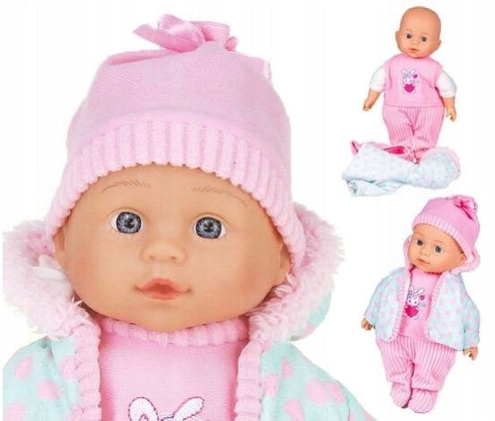 Lalka Interaktywna Bobas Córeczka Mówi Śpiewa Uczy Ciuszki Czapka Duża 32cm