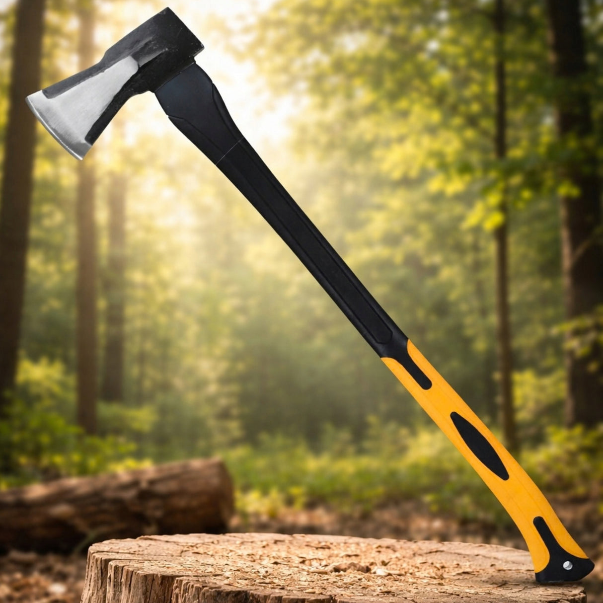Siekiera Uniwersalna Rozłupująca FiberGlass Duża Mocna Czarna Głowica 2500g