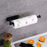 SAMOPRZYLEPNY Stojak Wieszak Uchwyt Ręcznik Papierowy Kuchenny LOFT Czarny