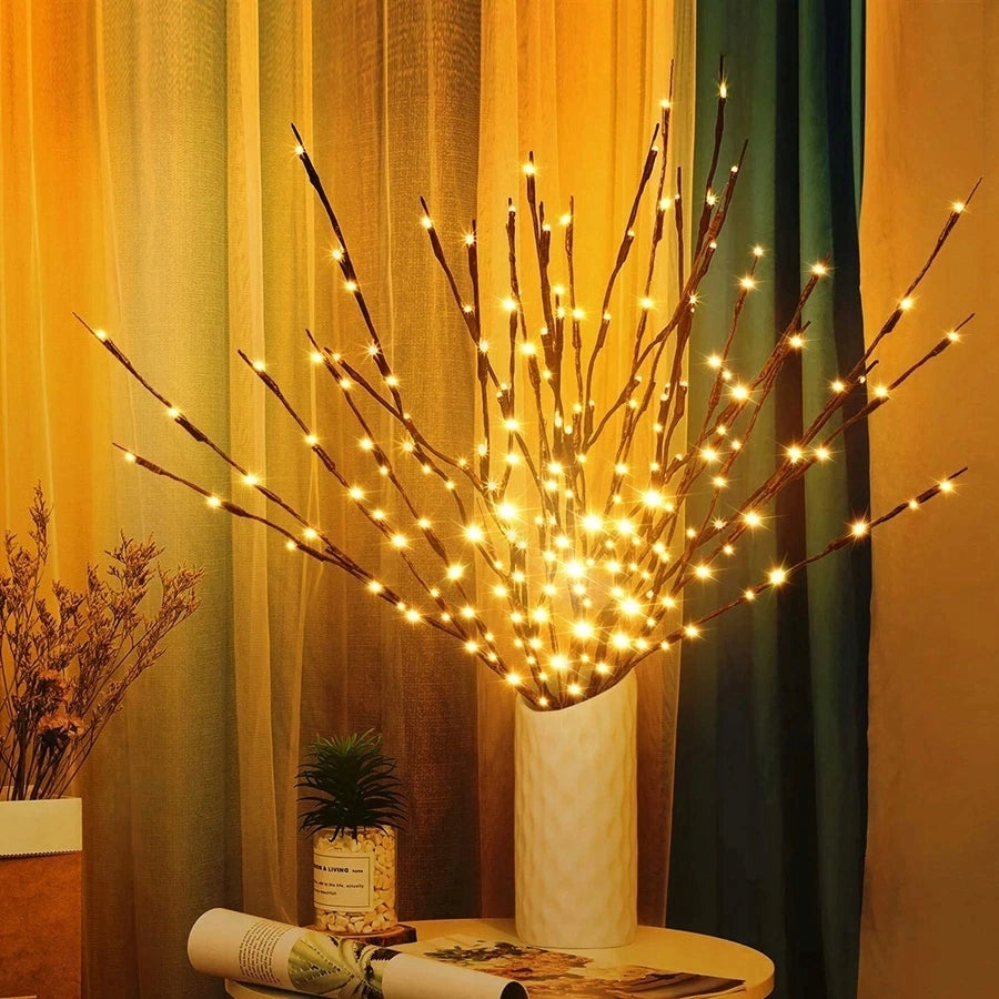 Gałązka 20 LAMPEK LED Baterie Do Wazonu ŚWIĄTECZNE Gałązki Na Święta 70 cm