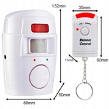 ALARM BEZPRZEWODOWY CZUJNIK RUCHU 105dB + 2 PILOTY