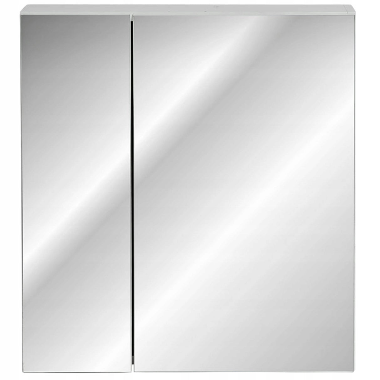 Szafka z Lustrem Płyta Laminowana Biała Łazienkowa 60 x 65 x 16,8 cm