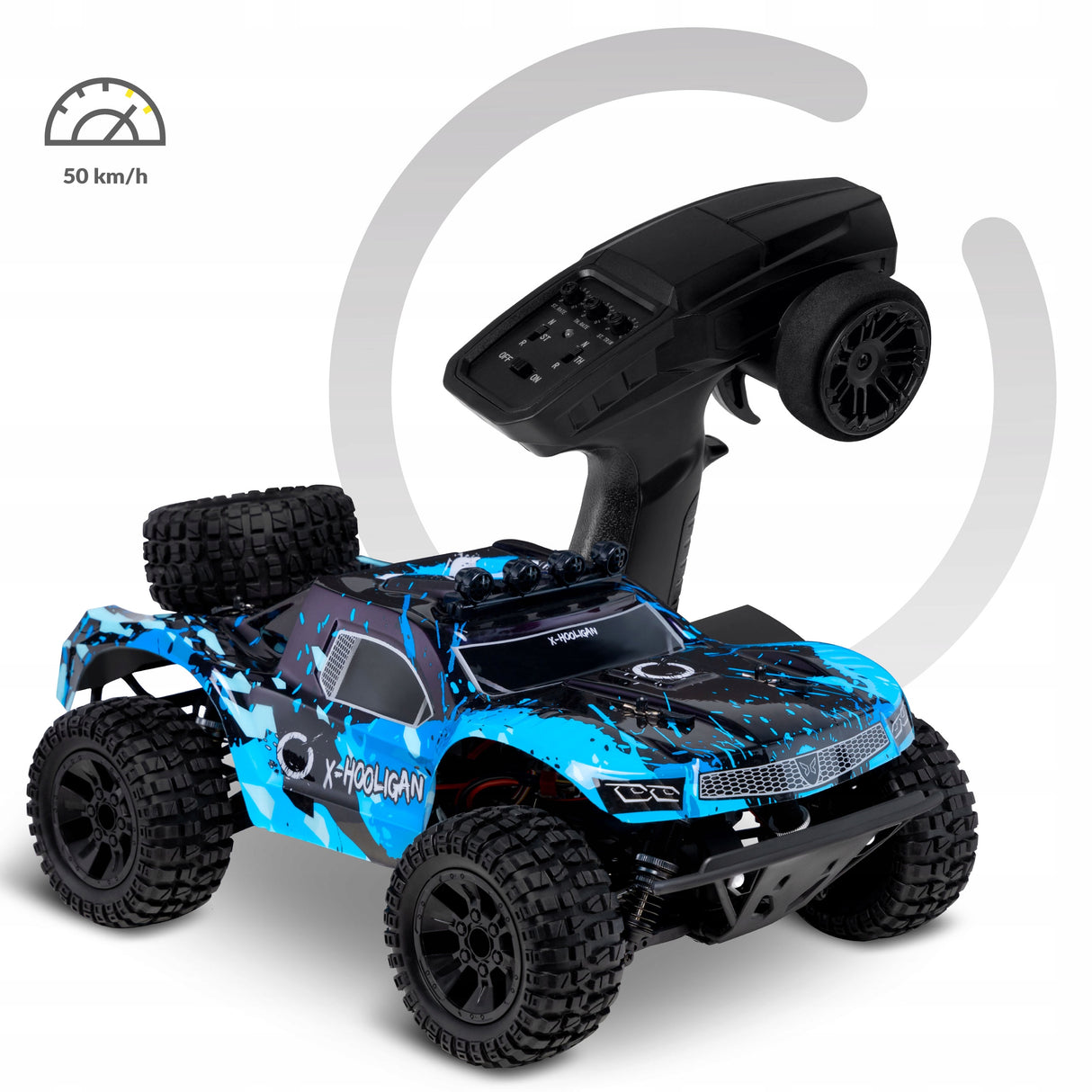 Samochód RC Terenowy 4x4 35km/h Duży Wodoodporny 2 Akumulatory Niebieski