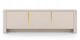 Szafka RTV Zaokrąglone Kształty Nowoczesny Design Cashmere Gold 168x39 cm