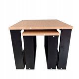 Stolik Kawowy Dąb Naturalny Loft Zestaw Kwadratowy 50x50cm 50x30cm