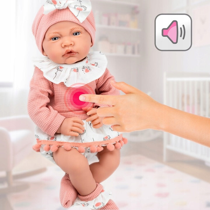 Wózek dla Lalek w Gwiazdki Spacerowy + Lalka Interaktywna Duża 41 cm ZESTAW