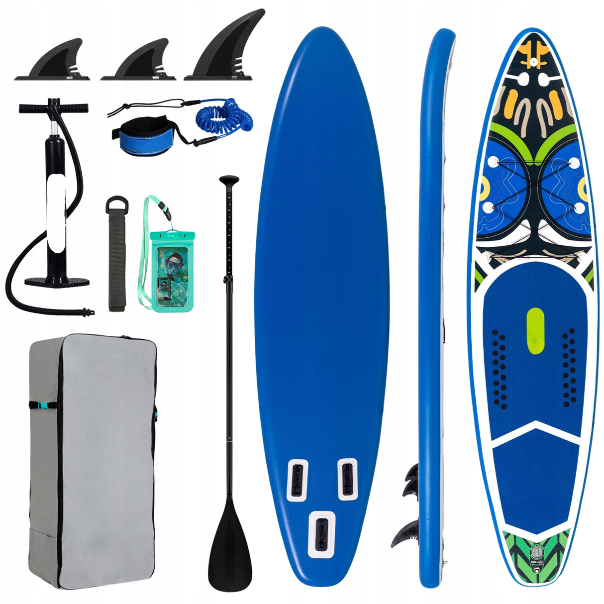 Deska Wiosłowa Nadmuchiwana Paddle Board z Akcesoriami Niebieska do 150 Kg