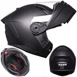 Kask Szczękowy Motocyklowy pod Interkom Blenda Czarny Met Rozmiar XS