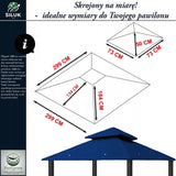 Dach do Pawilonu Ogrodowego Zadaszenie Zamiennik 3x3 Metry Zapasowe