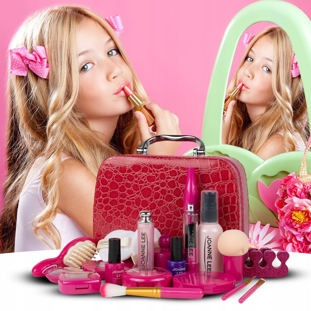 Zestaw Kosmetyków do Malowania Manicure Makijażu Makeup dla Dzieci Kuferek