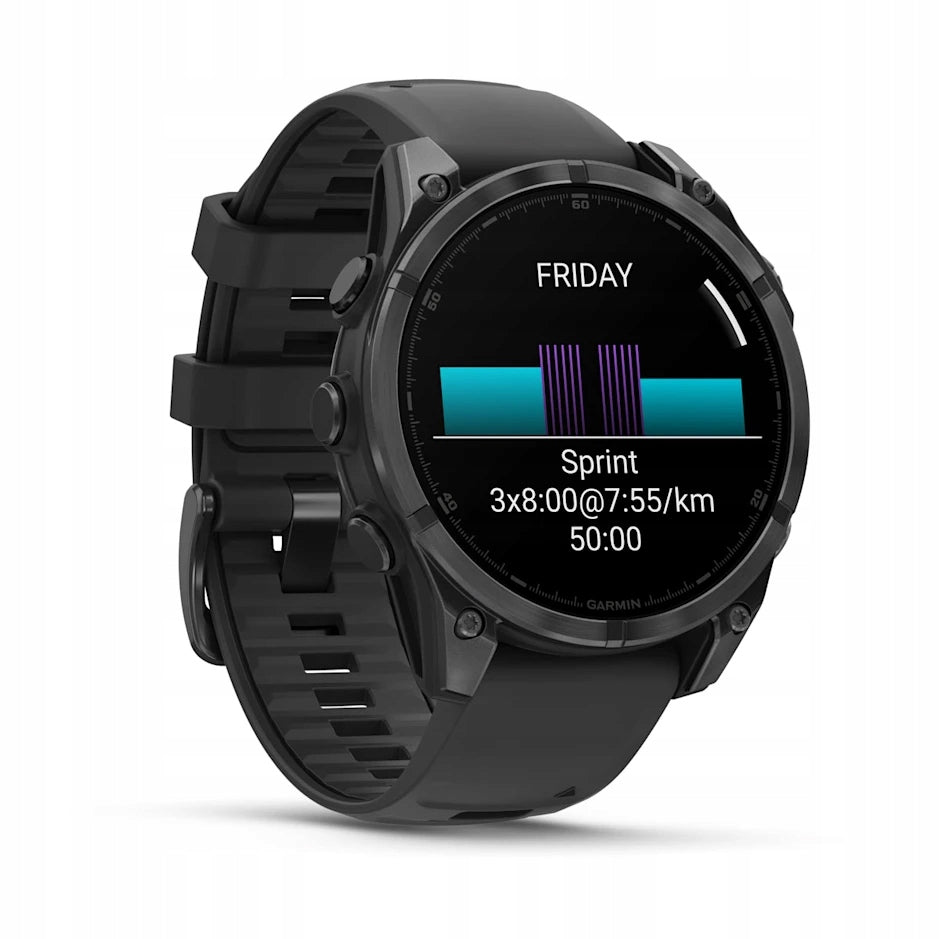 Smartwatch Garmin Fenix 8 47mm AMOLED Czarny Stainless Steel Multisportowy