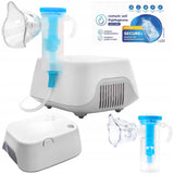 Inhalator Nebulizator Tłokowy Etui dla Dzieci Dorosłych + Zestaw Soli Fizjo