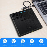 Zewnętrzny Napęd Nolyth CD DVD CT06 Czarny USBC Gniazdo Audio 3,5mm hub USB