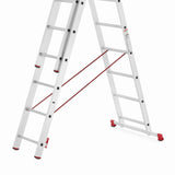 Drabina aluminiowa 3x9 WIELOFUNKCYJNA na schody Pro 5,69m 150kg + GRATIS