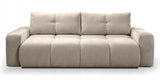 Sofa z Funkcją Spania i Pojemnikiem Beżowa Tkanina Perfect Harmony 59