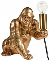 Lampa Goryl Harambe Złota Stołowa Unikatowa Mosiądz 21 cm Funkcjonalna