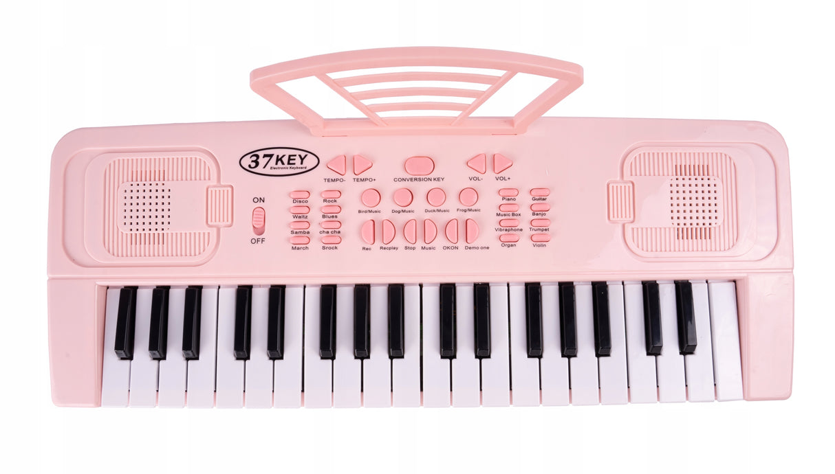 Keyboard Organy Pianinko Elektroniczne Mikrofon dla Dzieci 37 Klawiszy