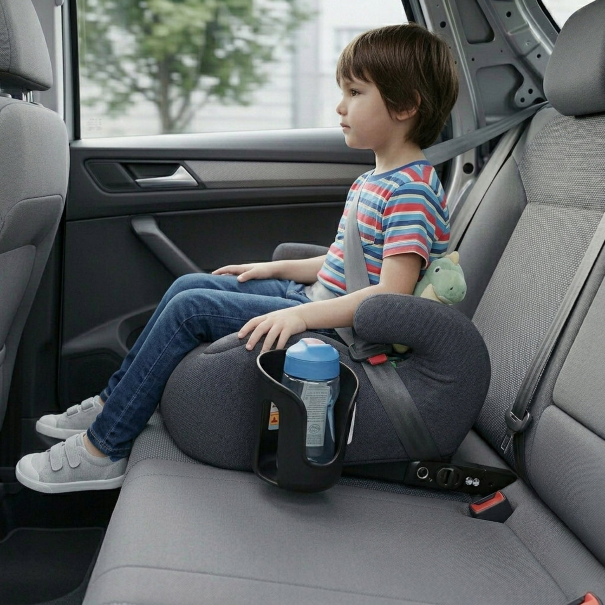 Fotelik Samochodowy Podstawka ISOFIX i-Size 125-150 cm Grafit Dla Dziecka