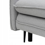 Sofa Rozkładana z Funkcją Spania i Pojemnikiem Szara 218 x 105 cm Tkanina