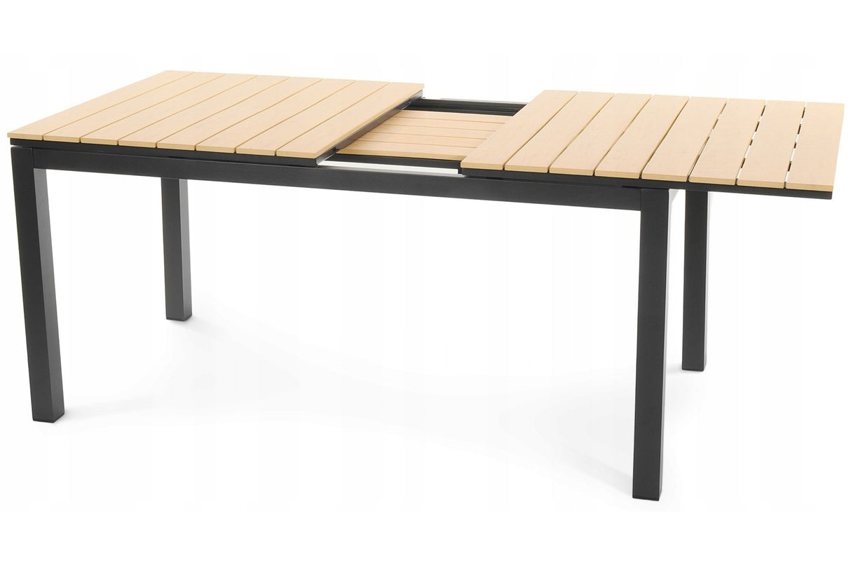Duży Stół Ogrodowy Rozkładany Aluminiowy Prostokątny 8 Osób 160/210x90 cm