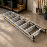 Drabina Domowa Aluminiowa Dwustronna Składana Taboret do 340 cm 2x7 Stopni