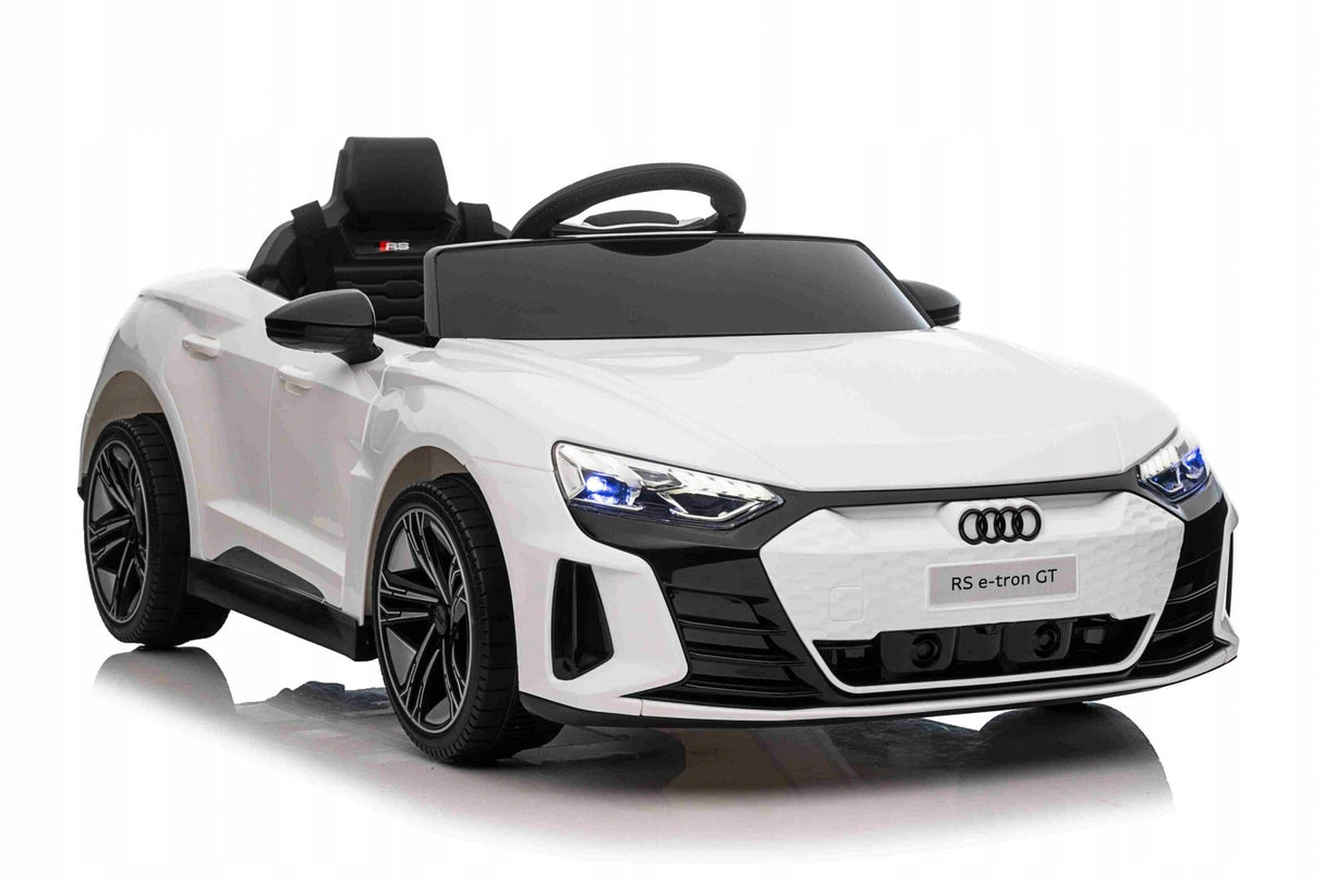 Audi E-Tron RS GT Autko na Akumulator Skóra Biały 12V 7Ah 90W dla Dziecka
