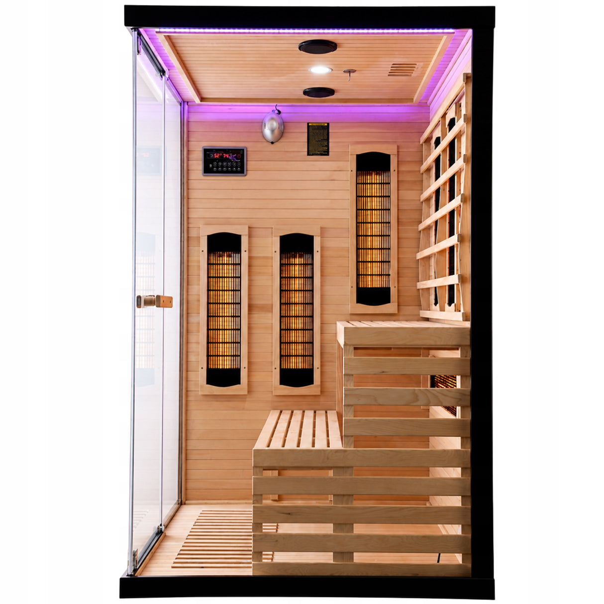 Sauna Dwuosobowa Infrared Domowe Spa na 2 Osoby Narożna Czarna Solara Lux