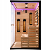 Sauna Dwuosobowa Infrared Domowe Spa na 2 Osoby Narożna Czarna Solara Lux