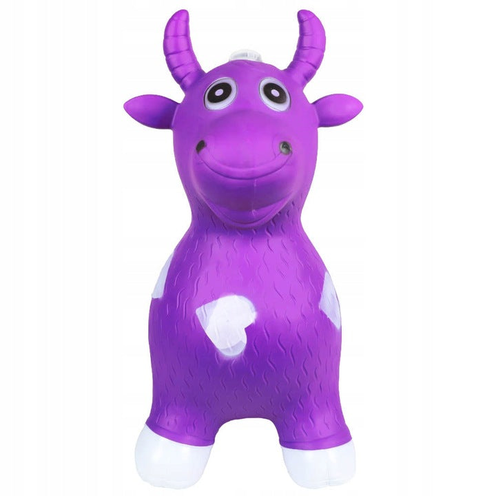 Skoczek do Skakania Gumowy Krowa Muzyka Światło Odgłosy 56 cm Fioletowa