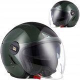 Kask Motocyklowy ORIGINE Jet Czarny Rozmiar S 55-56 cm Podwójny Wizjer ECE