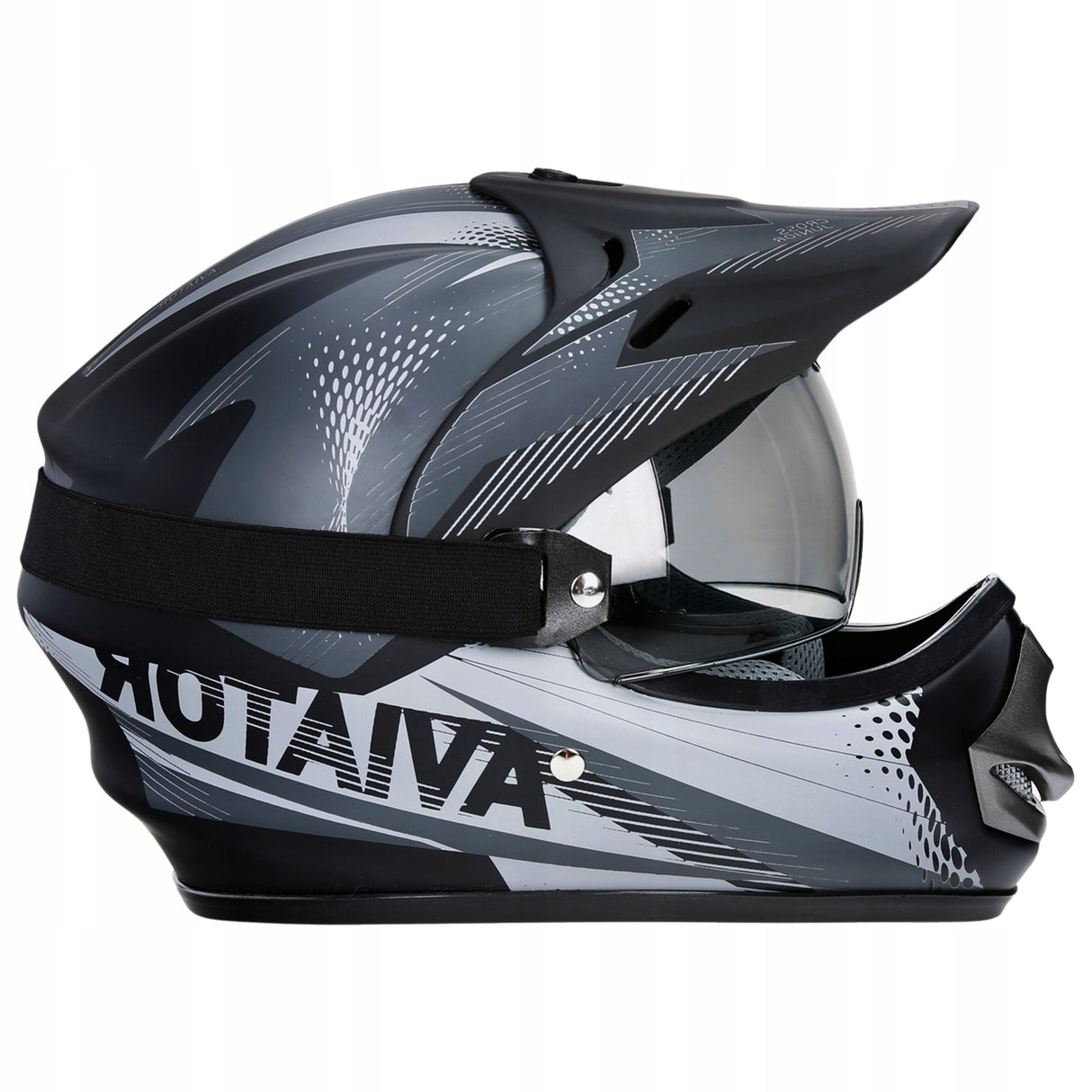 Kask Motocyklowy Crossowy Enduro na Quad Skuter Motor Szary XS