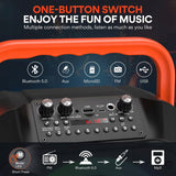 Maszyna do Karaoke z 2 Mikrofonami Bluetooth USB Radio FM AUX