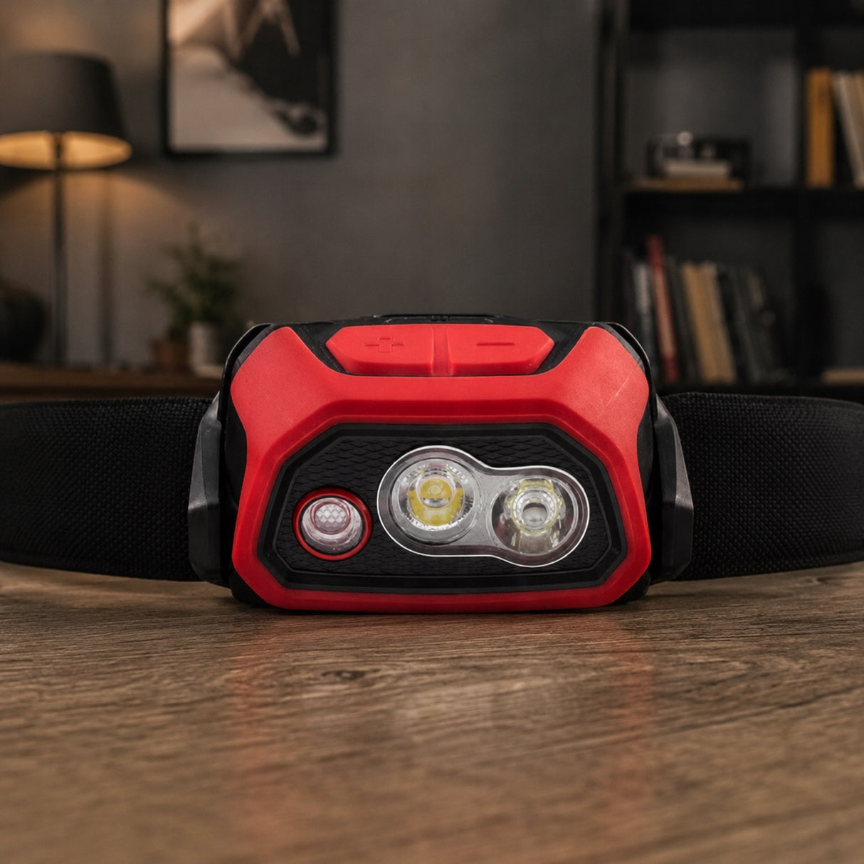 Lampka Czołowa Trekkingowa Czołówka USB V3 o Mocy 600 Lumenów Czerwona