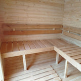 Sauna Ogrodowa Quadro 180 cm Zestaw z Piecem HARVIA PC70 i Balią 120 cm