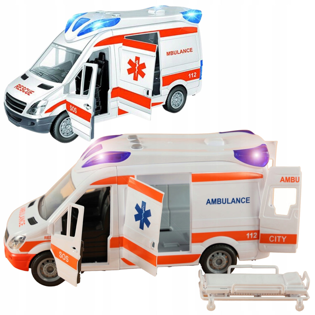 Ambulans Karetka Pogotowie 1:16 z Efektami Dźwiękowymi i Świetlnymi