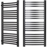 Grzejnik Drabinka Łazienkowy Dekoracyjny Wodny Mat 57x115 cm 556W Czarny